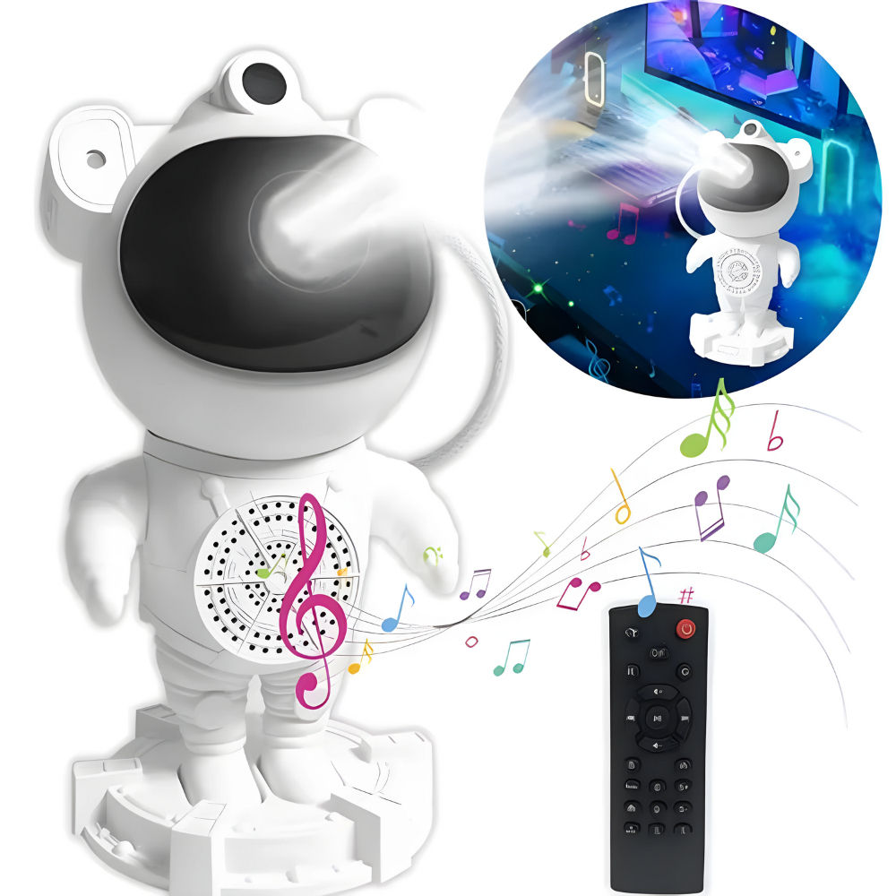 Projetor Galaxia, Estrelas Nebulosa, Astronauta com Som Bluetooth.