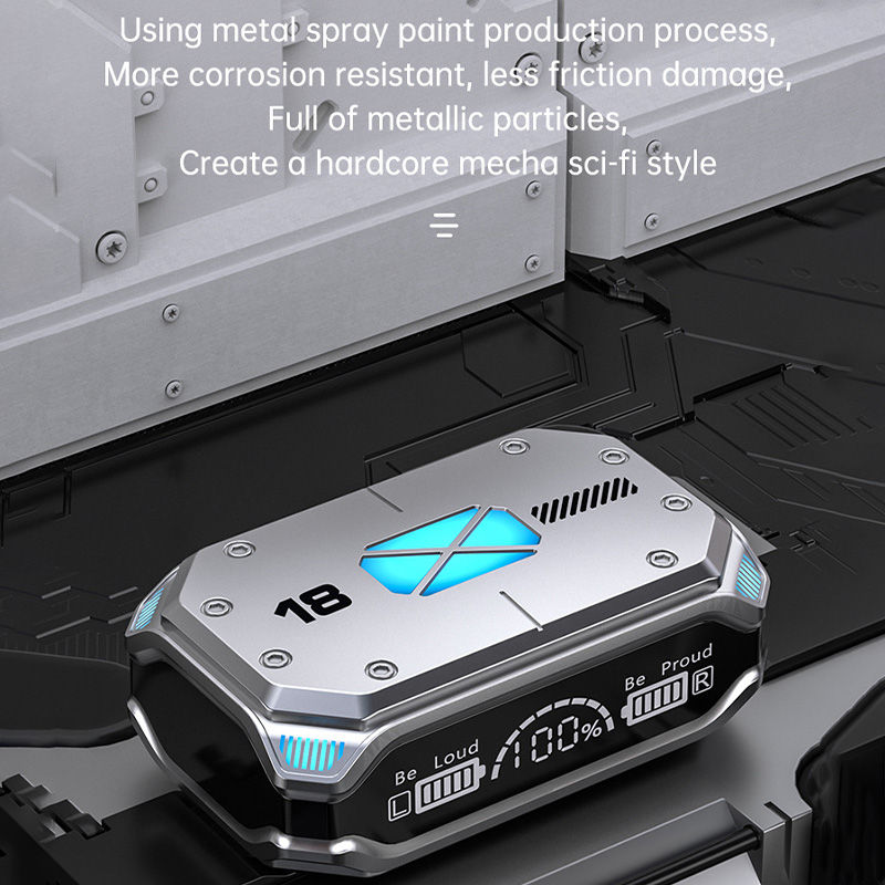 Miniatura: Fones de ouvido Bluetooth sem fio, com toque inteligente e display digital.