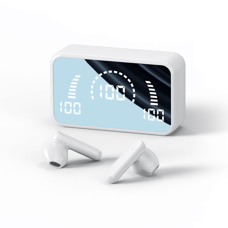 Miniatura: Fone de ouvido Bluetooth TWS sem fio, resistente à'água IPX5, estojo com LED.