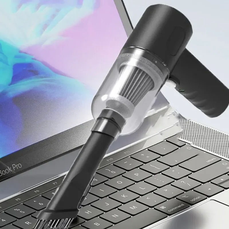Miniatura: Aspirador de Pó Portátil Sem Fio para Carro, Carregamento USB, Bateria 1200mAh.