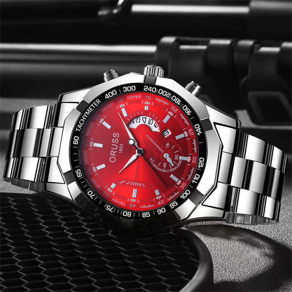 Relógio masculino imponente, estiloso e elegante, durável e com personalidade.