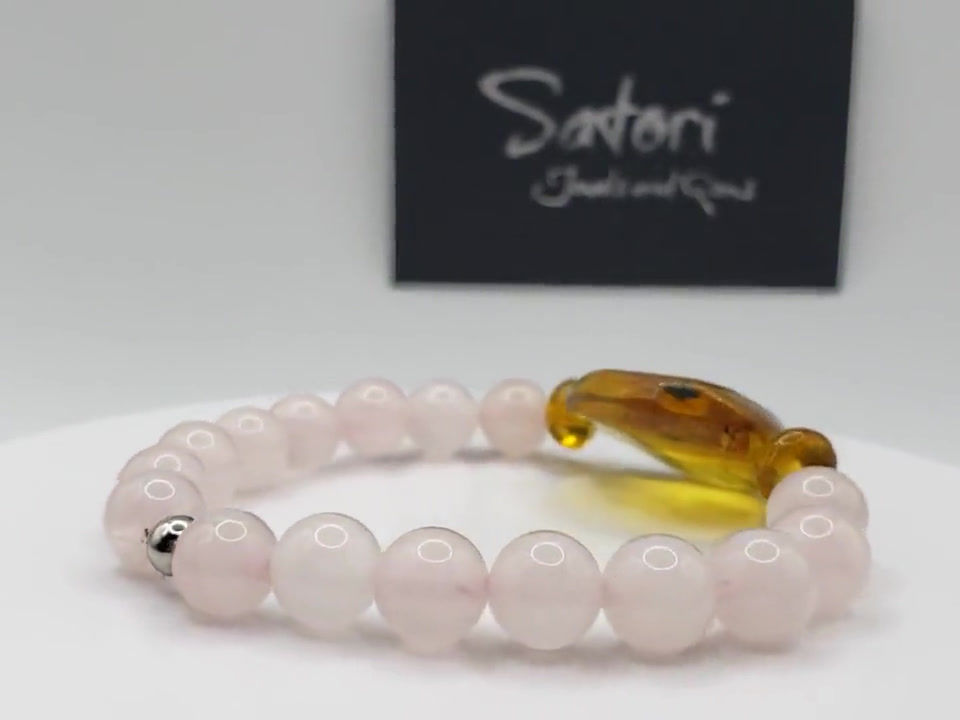 Thumbnail: Self love beaded bracelet with intentions of LOVE and COMPASSION!