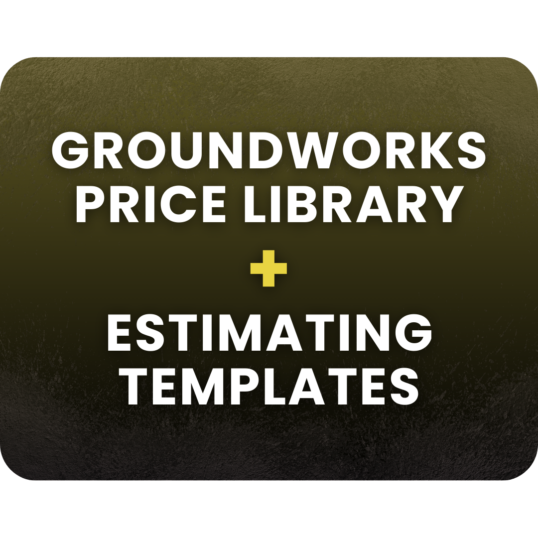 Groundworks Price Library + Estimating Templates