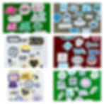 Collection of Greek letter sorority and fraternity stickers