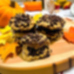 Pumpkin chocolate chip cookies with fall leaves