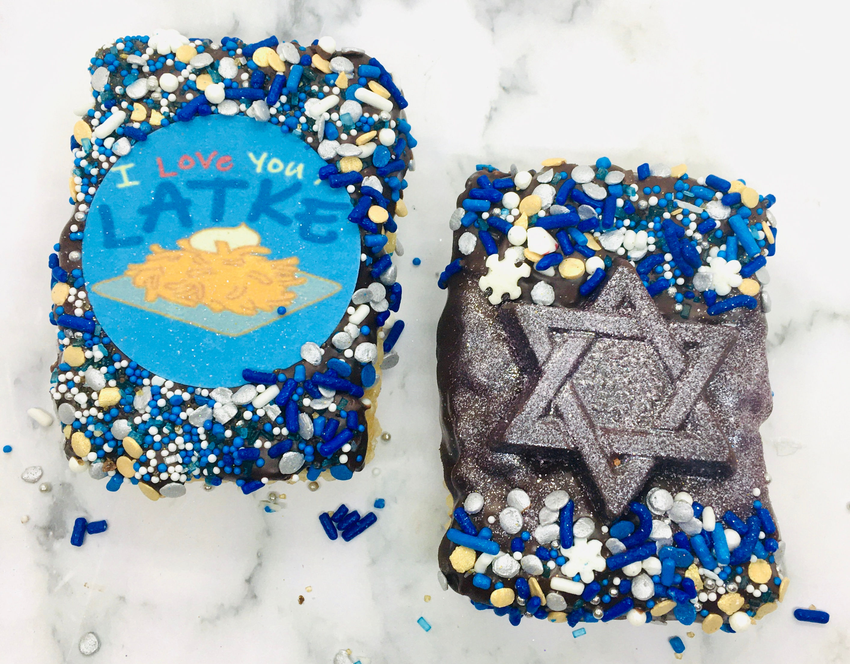 Chanukah Rice Krispie Treats