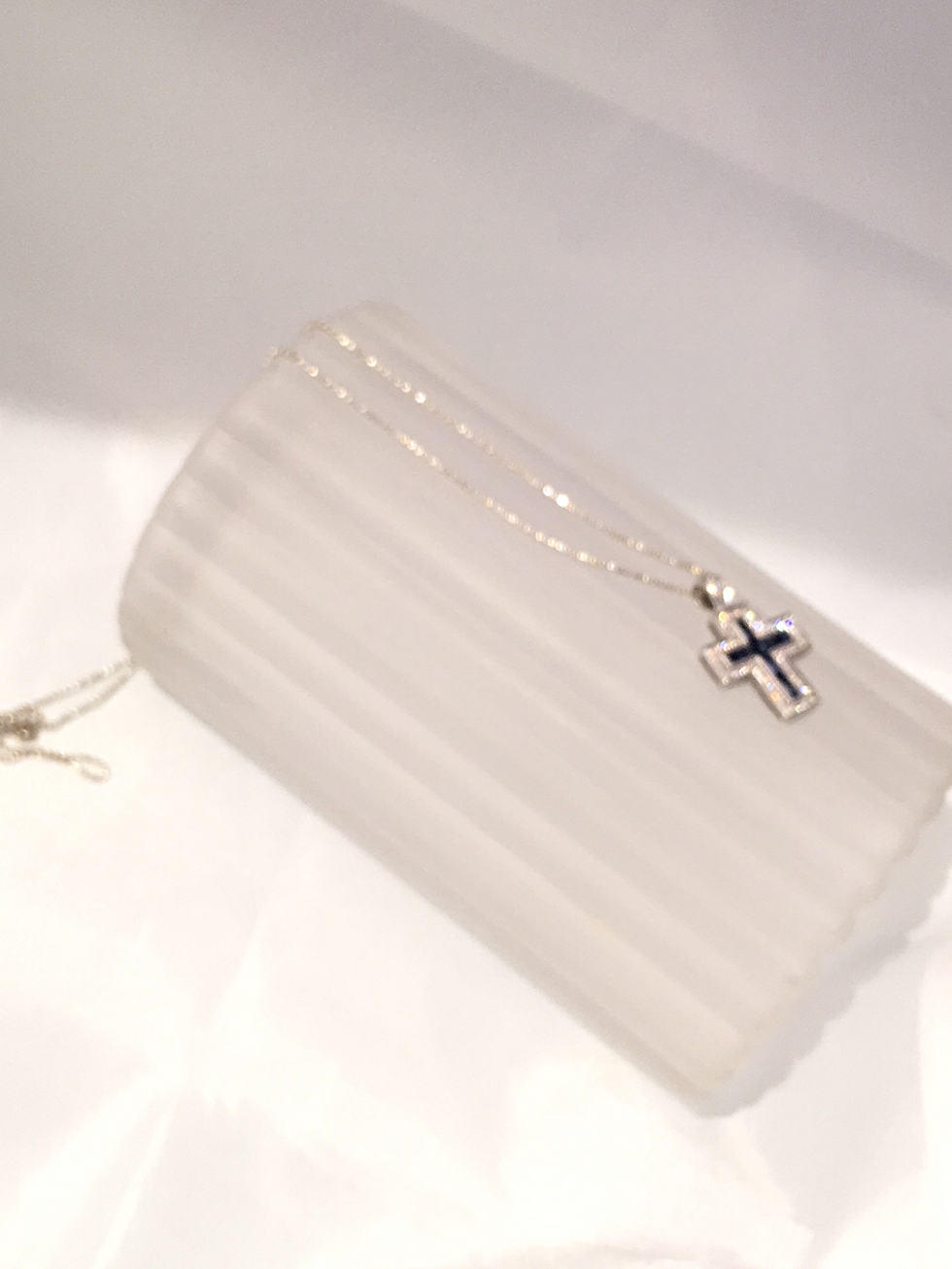 Thumbnail: Doc Thurston Cross 18 white gold , made in Italy 