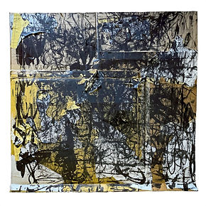 《 Drawing 》 2025  / 古紙に墨 / 100×97(mm)