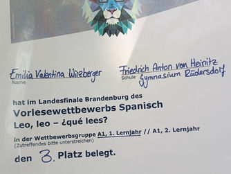 Tolle Vorleserin an unserer Schule