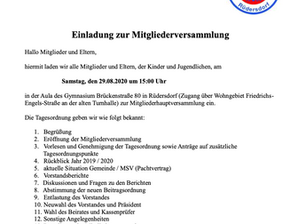 MSV kündigt Vorstandsneuwahlen an