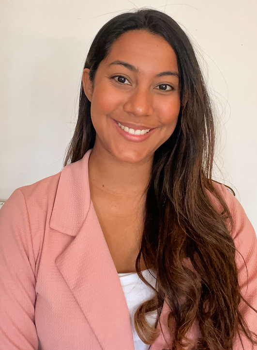 A photo of Michelle Caicedo in formal attire