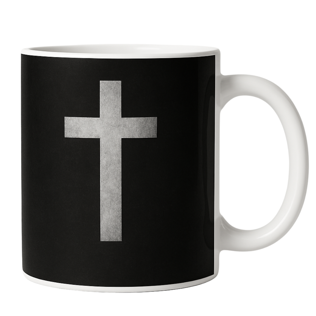 CANECA GOSPEL CRUZ PRETA
