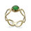 תמונה ממוזערת: טבעת עיגולי זהב עם קוורץ ירוק