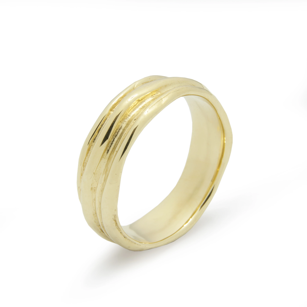 תמונה ממוזערת: טבעת נישואין שכבות זהב