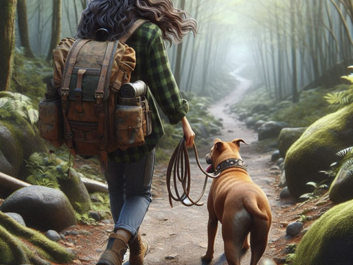 Dog hiking outdoor adventure
