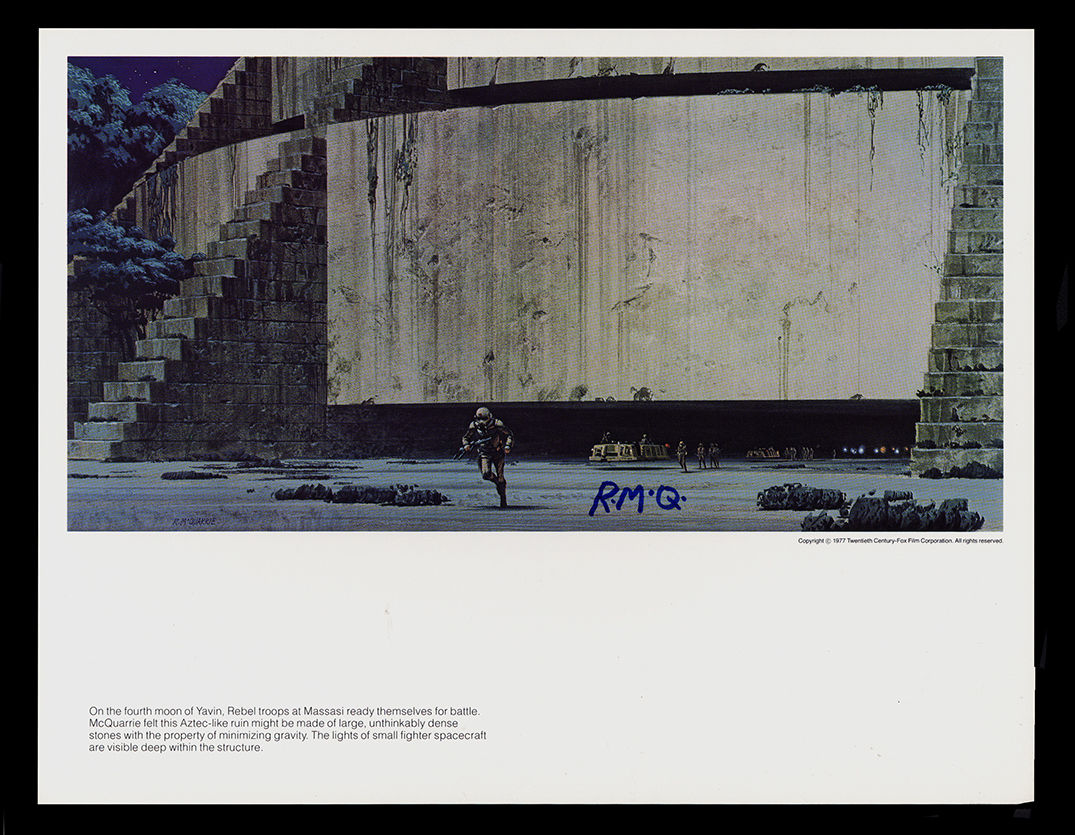 SIGNED Original Star Wars Portfolio Print (Rebel Base)