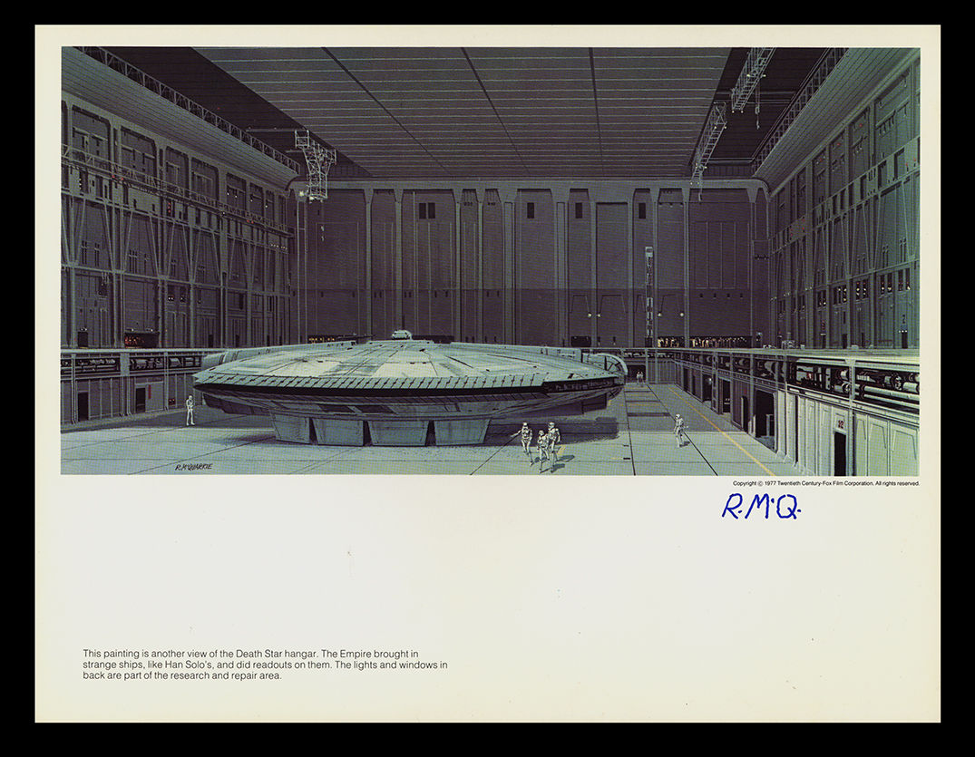 SIGNED Original Star Wars Portfolio Print (Death Star Hanger)