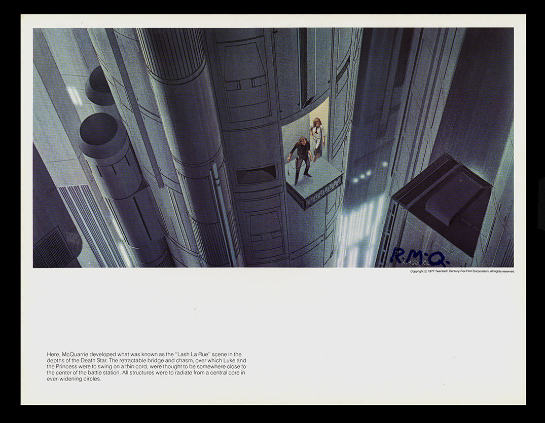 SIGNED Original Star Wars Portfolio Print (Death Star Escape)