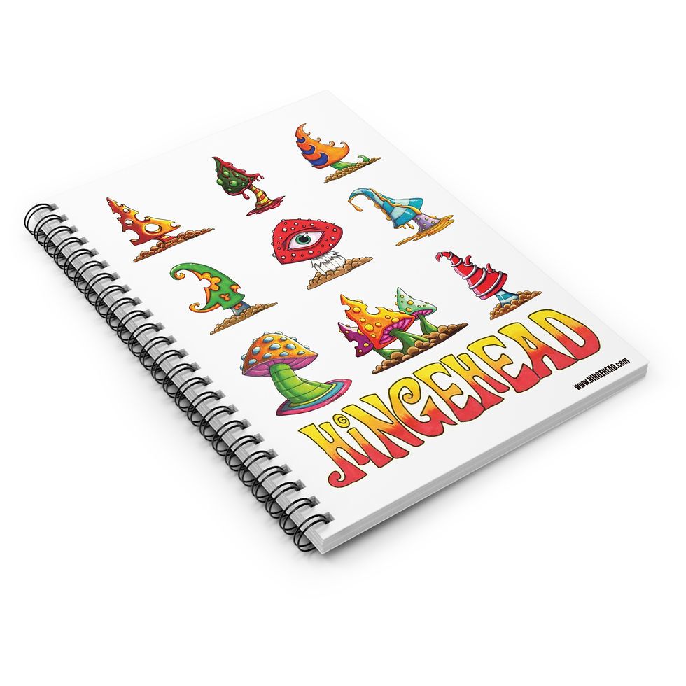 Thumbnail: Colorful Spiral Notebook - Whimsical Shroom Collage