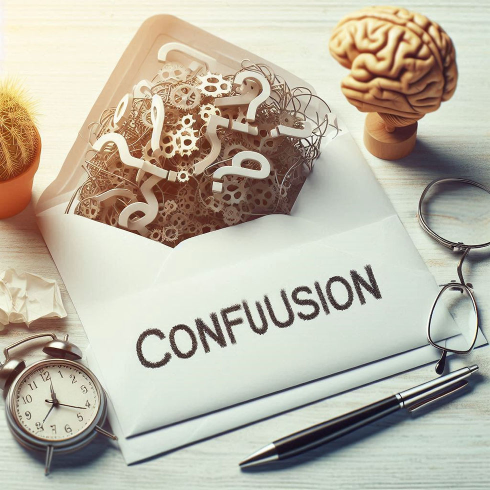 A letter containing confusion