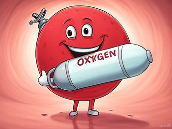 A red blood cell carrying oxygen