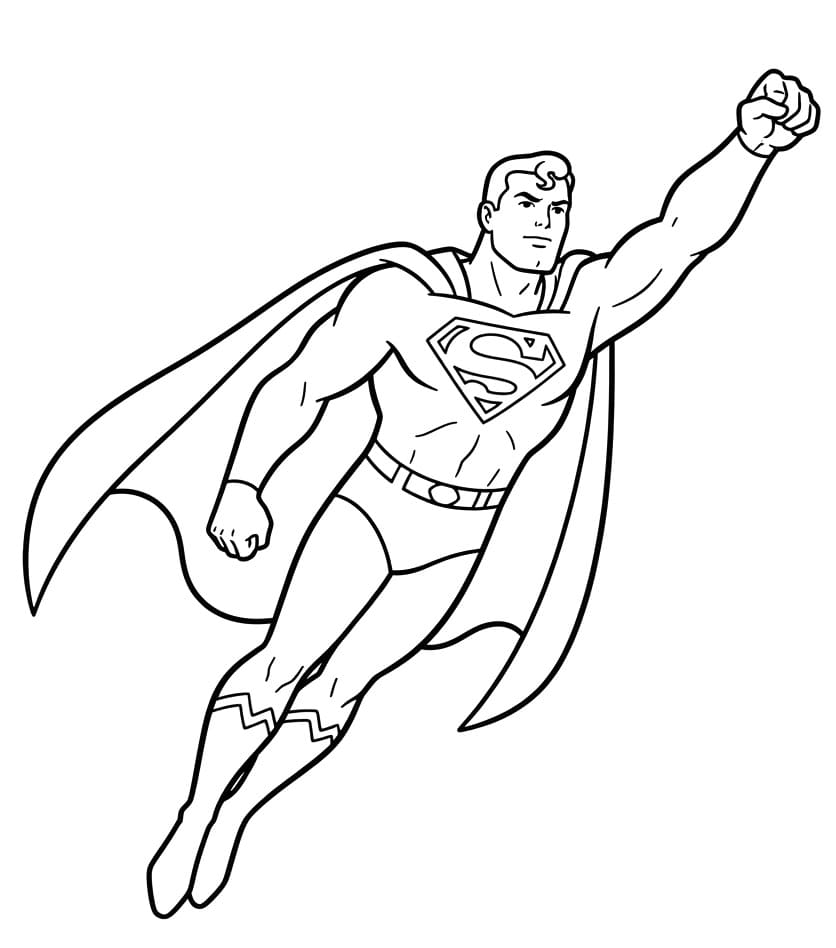 Superman de colorat p06
