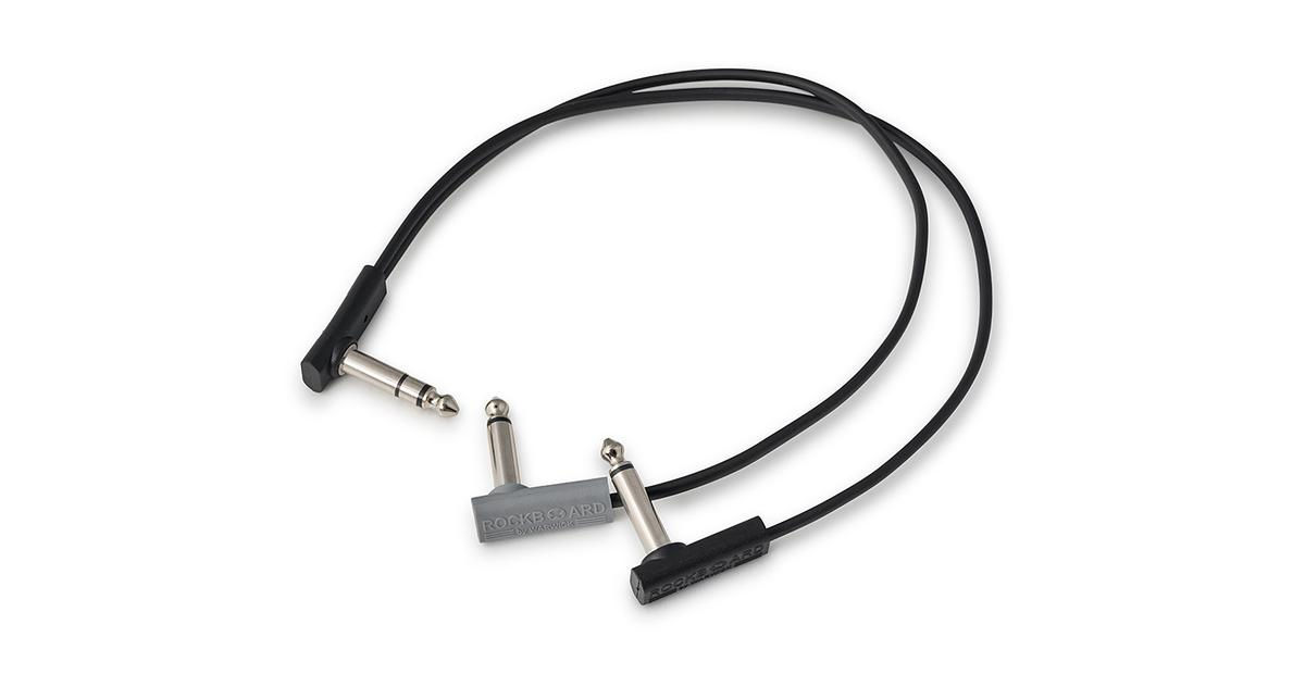 Rockboard Flat Patch Y Splitter Cable 30cm / 11.81" - Black