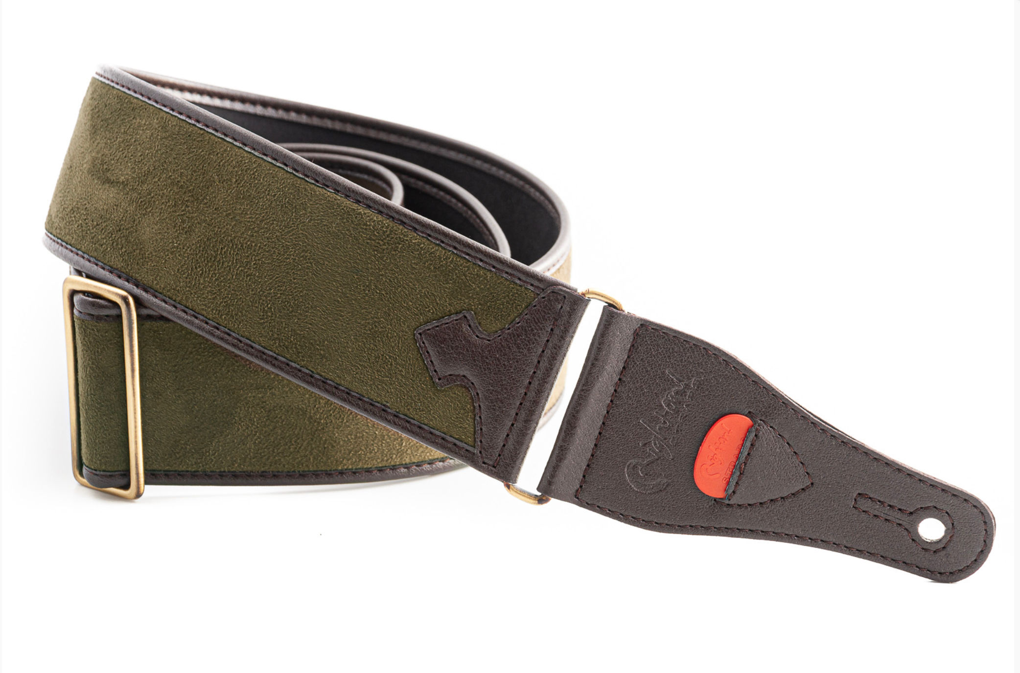 RightOn! Straps Talisman collection guitar and bass strap in Divine Army Green