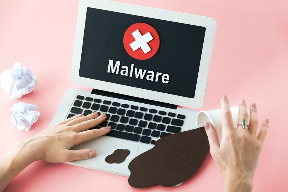 Malware attack concept art.