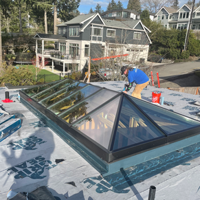 Custom skylight replacement in Mercer Island.