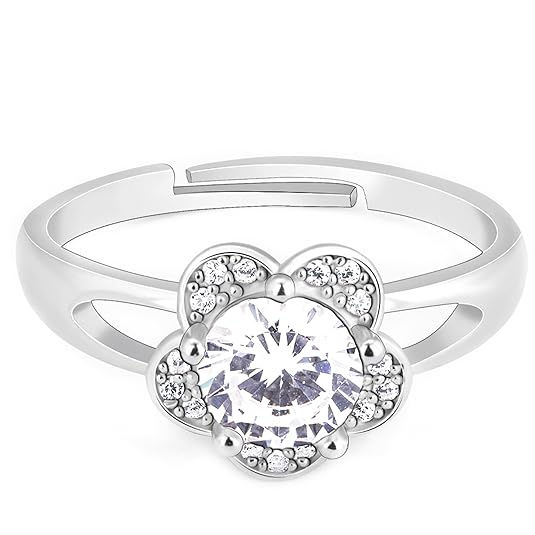GIVA 0.925 Sterling Silver Ring For Women (Silver)