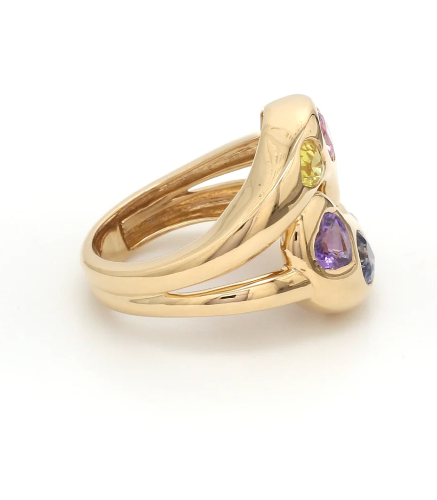 Thumbnail: Sapphire Heart Knot Ring