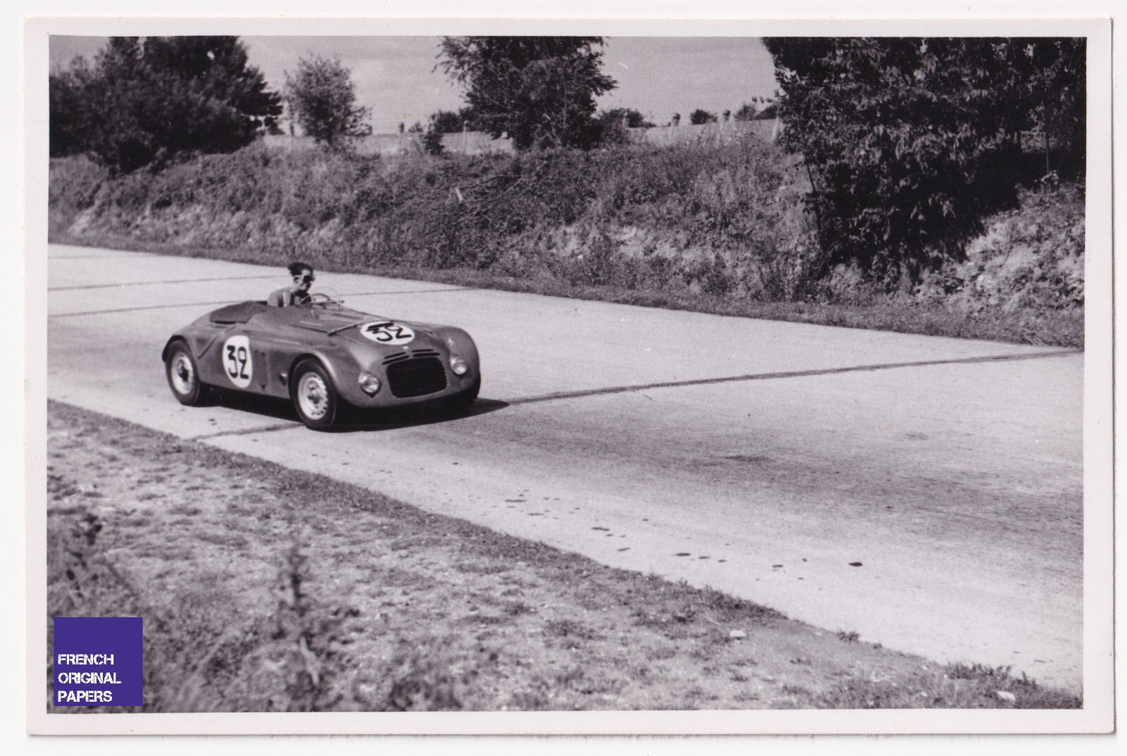12H Paris 1950 Photo 12x8cm Circuit Montlhéry course auto à identifier Ferrari ?
