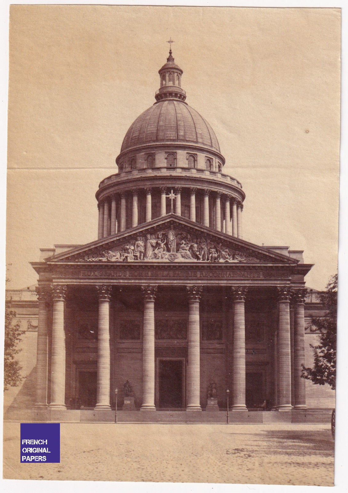 Panthéon Paris Photo albuminée 1880s Hautecoeur Martinet Sorbonne Quartier Latin