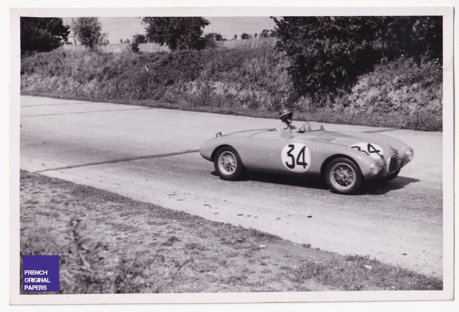 12H Paris 1950 Photo 12x8cm Circuit Montlhéry course auto Simca Gordini T15S