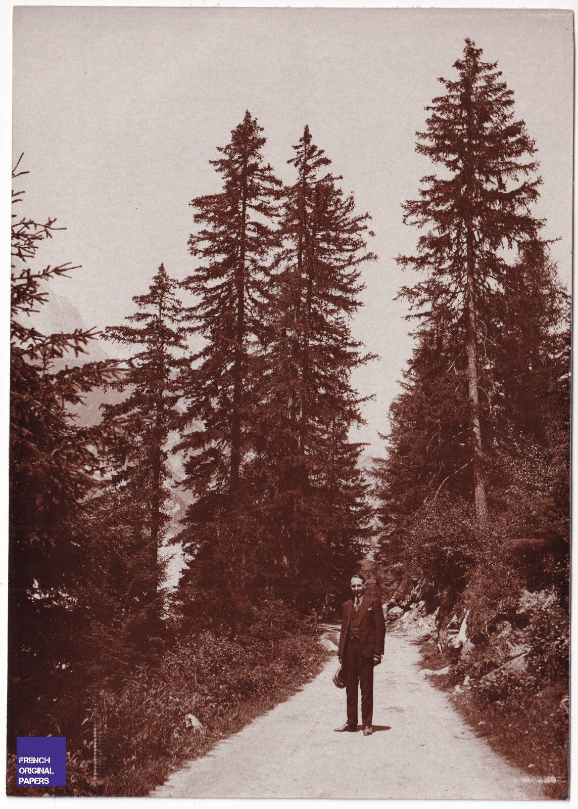 Sentier de la Brenva 1934 PHOTO 16x11CM Val Aoste Aosta Alpes Valle Courmayeur