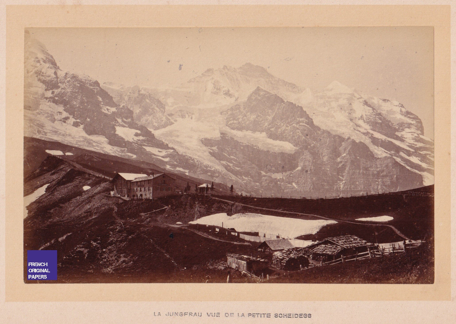 Jungfrau Petite Klein Scheidegg Photo Garcin 1880s Suisse Grindelwald Alpes