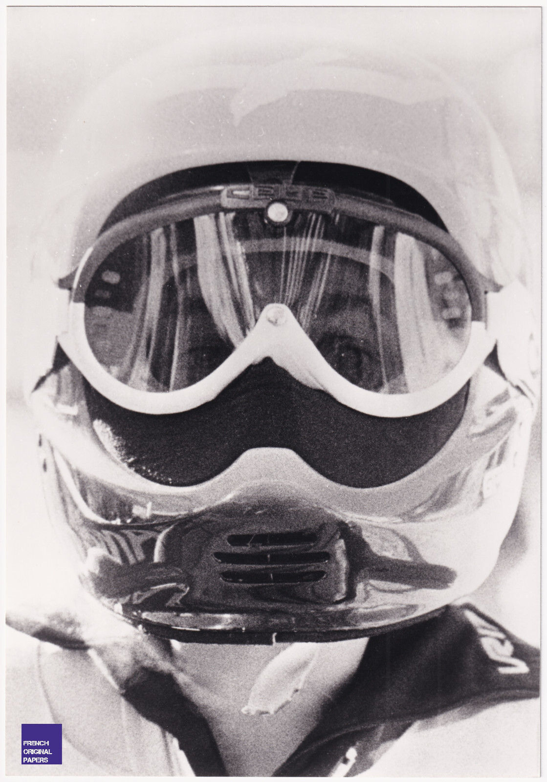 Caroline Attia Photo 1980 casque matériel ski - Olympic games Lake Placid JO