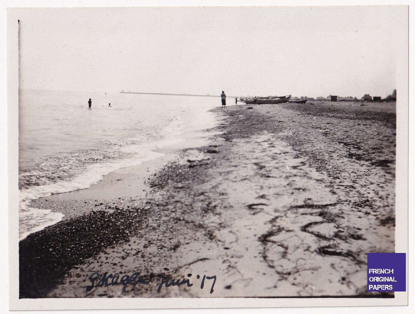 Skagen Strand - Foto vintage 1917 11x8CM - Jutland Danmark Photo Danemark Plage