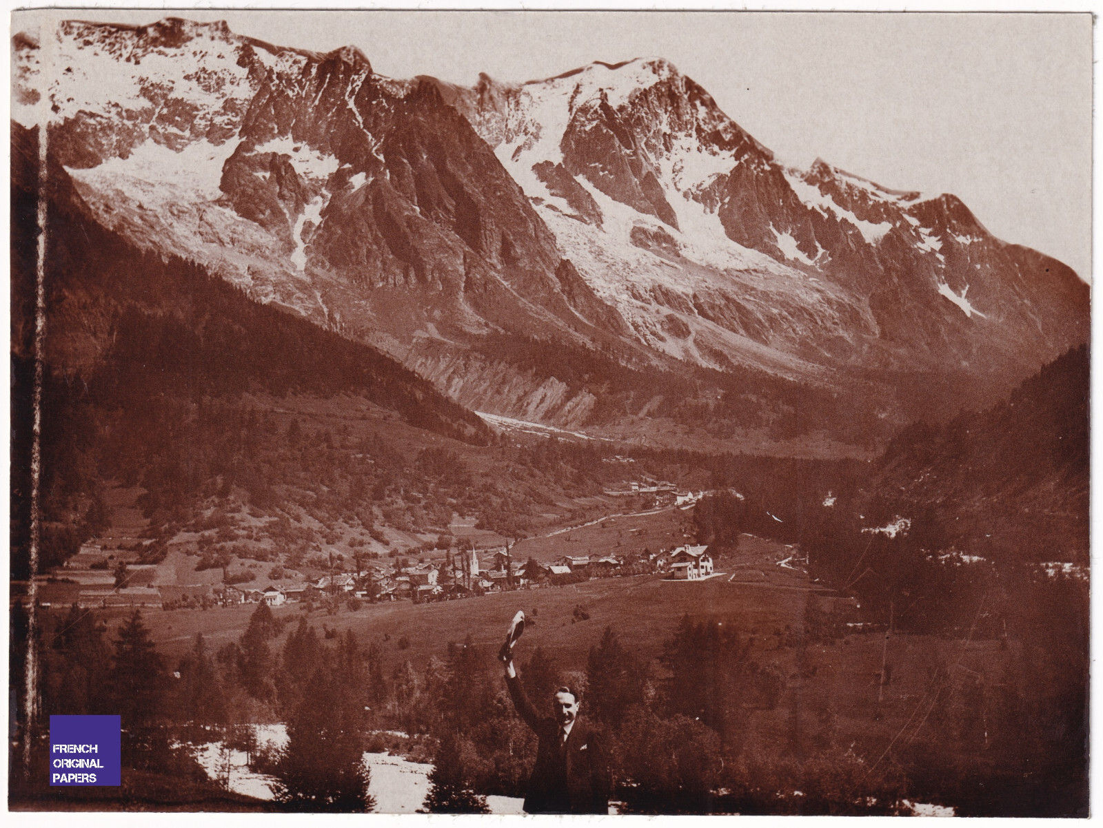 Près de Courmayeur 1934 PHOTO 16x11CM Val d'Aoste Aosta Alpes Mont-Blanc Valle