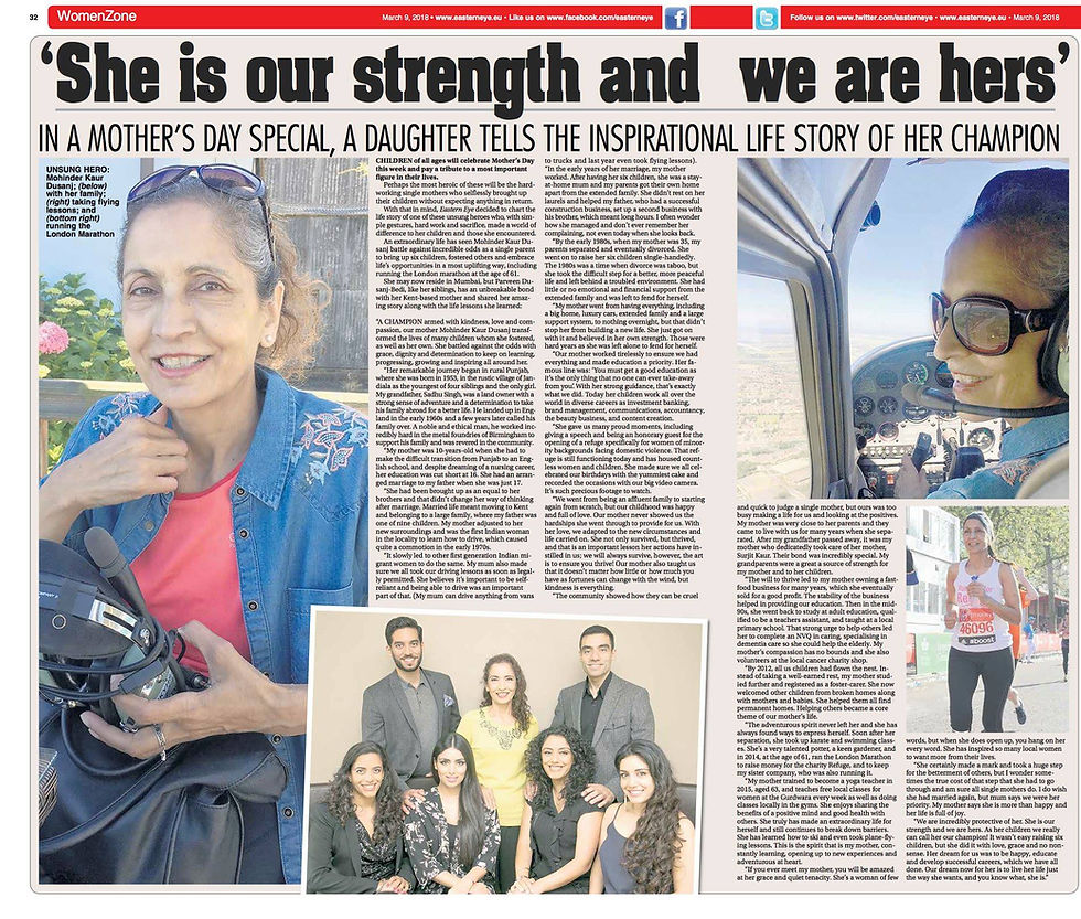 Mother's Day special on my extraordinary mother