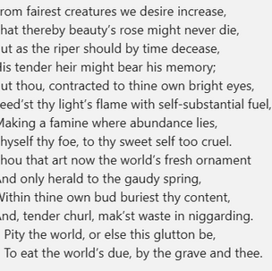 William Shakespeare, beauty (and the fear of aging?)