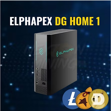 ElphaPex DG Home 1 2.1GH (LTC+DOGE) Scrypt Asic Miner with Power Supply
