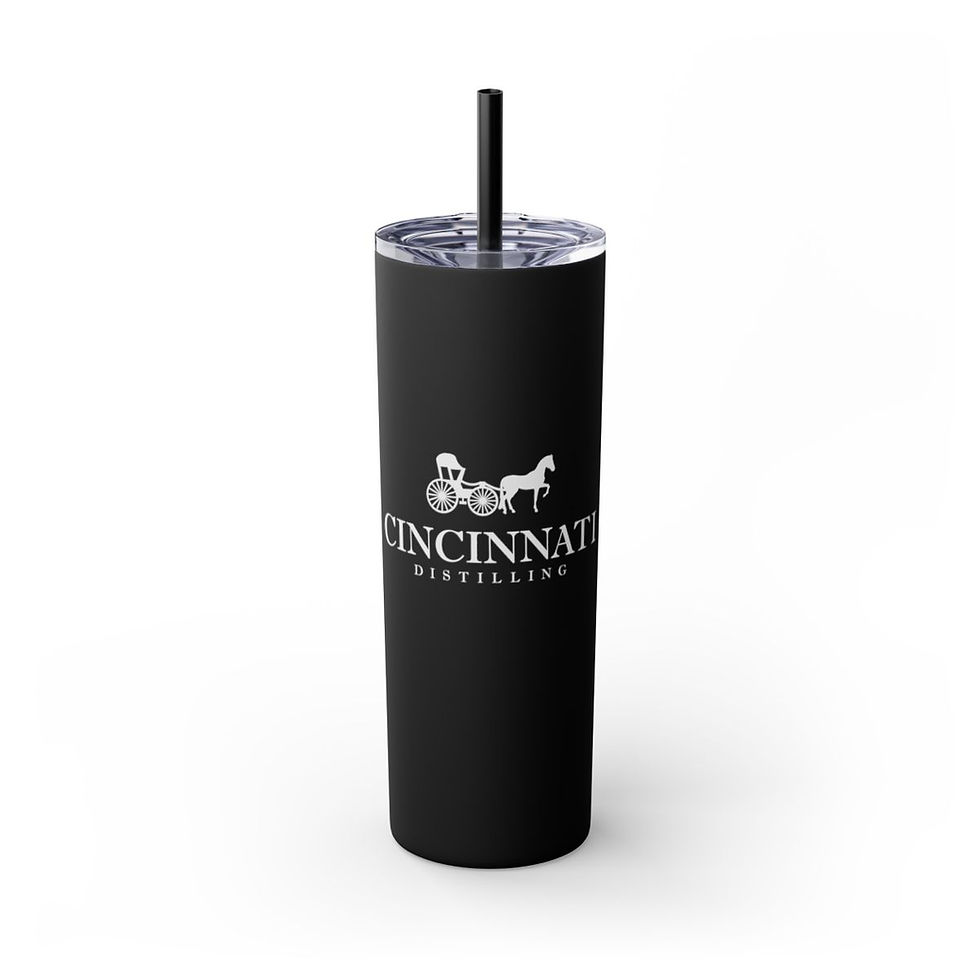 Thumbnail: Cincinnati Distilling - Skinny Tumbler with Straw, 20oz
