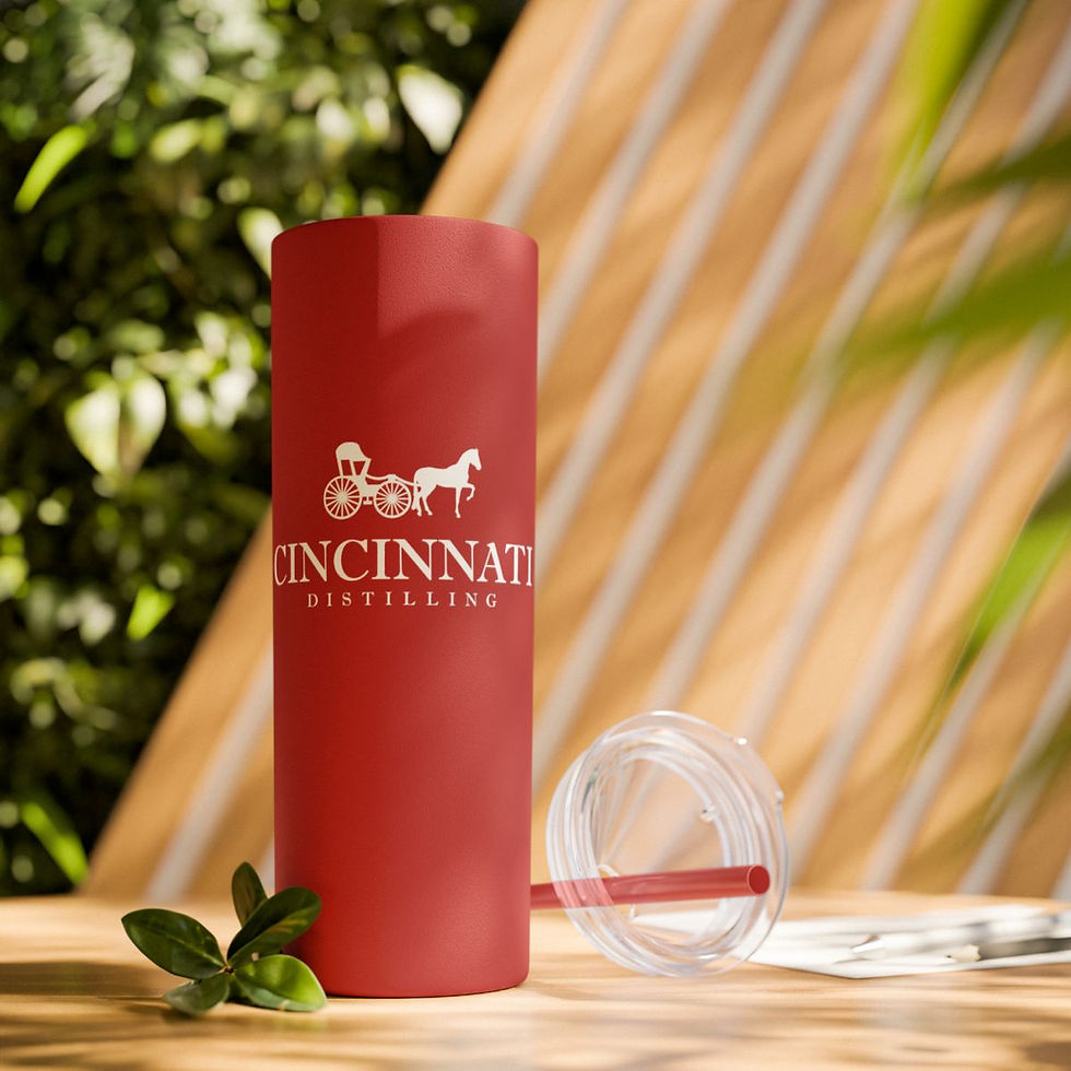 Thumbnail: Cincinnati Distilling - Skinny Tumbler with Straw, 20oz