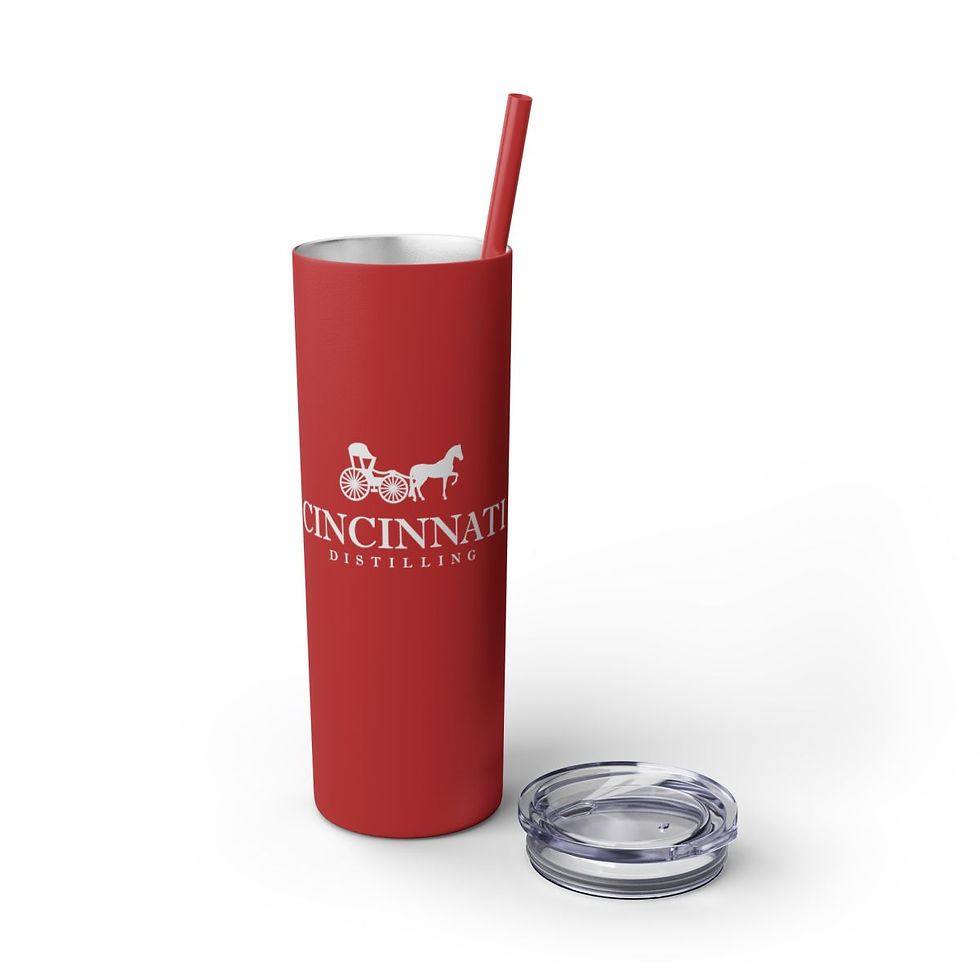 Thumbnail: Cincinnati Distilling - Skinny Tumbler with Straw, 20oz