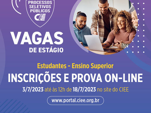 Inscrições para Processo Seletivo de estagiários de nível superior começam nesta segunda-feira (3)