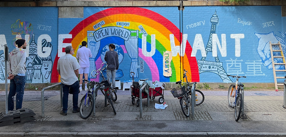 Schüler:innen gestalten inspirierendes Wandbild an Hamburger S-Bahn-Station
