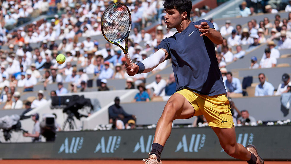 Carlos Alcaraz in Roland Garros