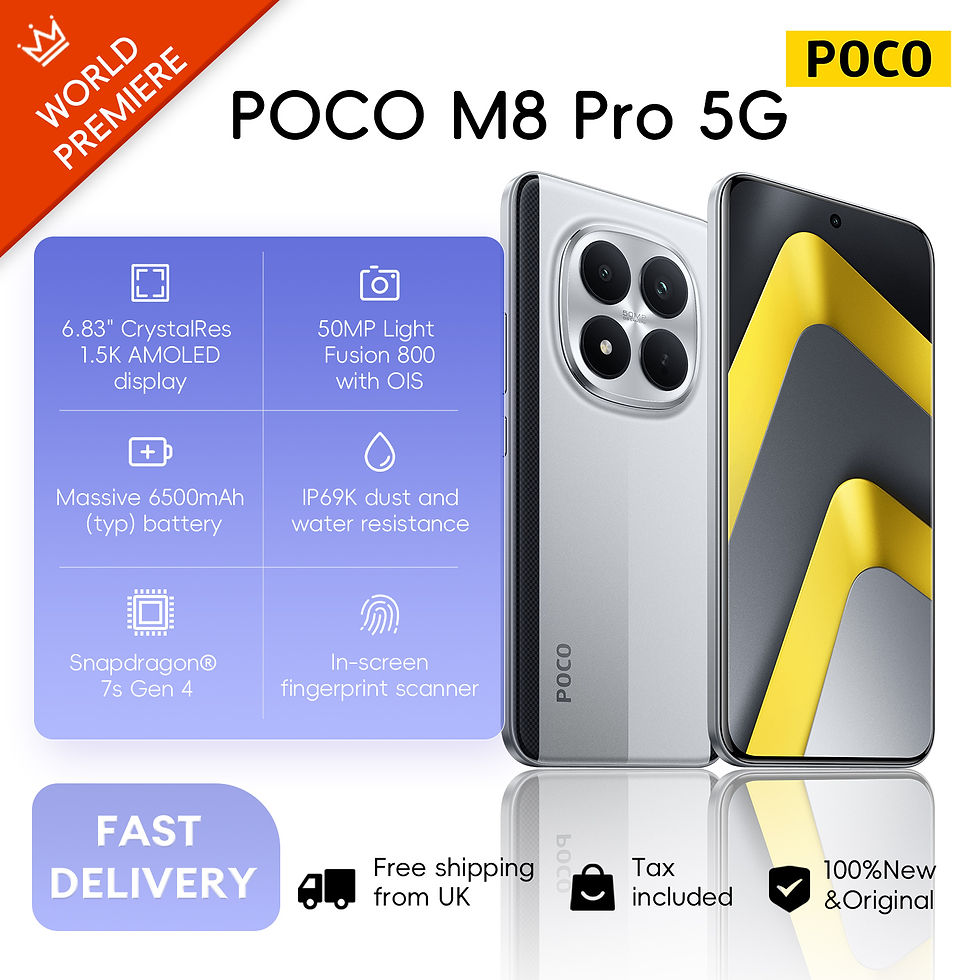 Thumbnail: POCO M8 Pro 5G 8+256GB Global Version Snapdragon® 7s Gen 4 6.83" CrystalRes 1.5